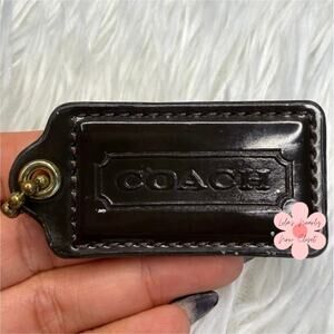 2" COACH Patent Leather Fob Bag Charm Hang tag Hangtag